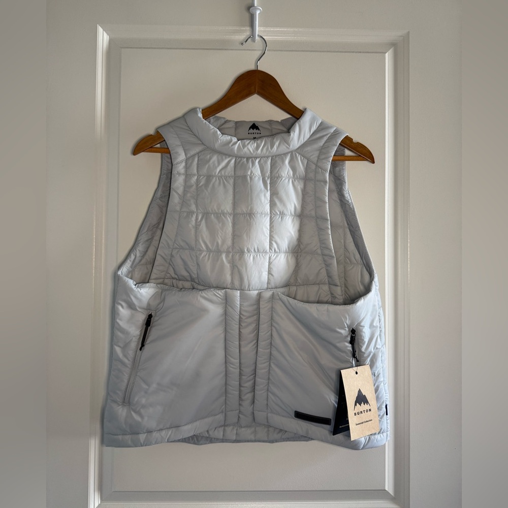 Burton Light Gray Quilted Puffer Vest